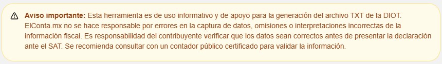 aviso diot calculadoras